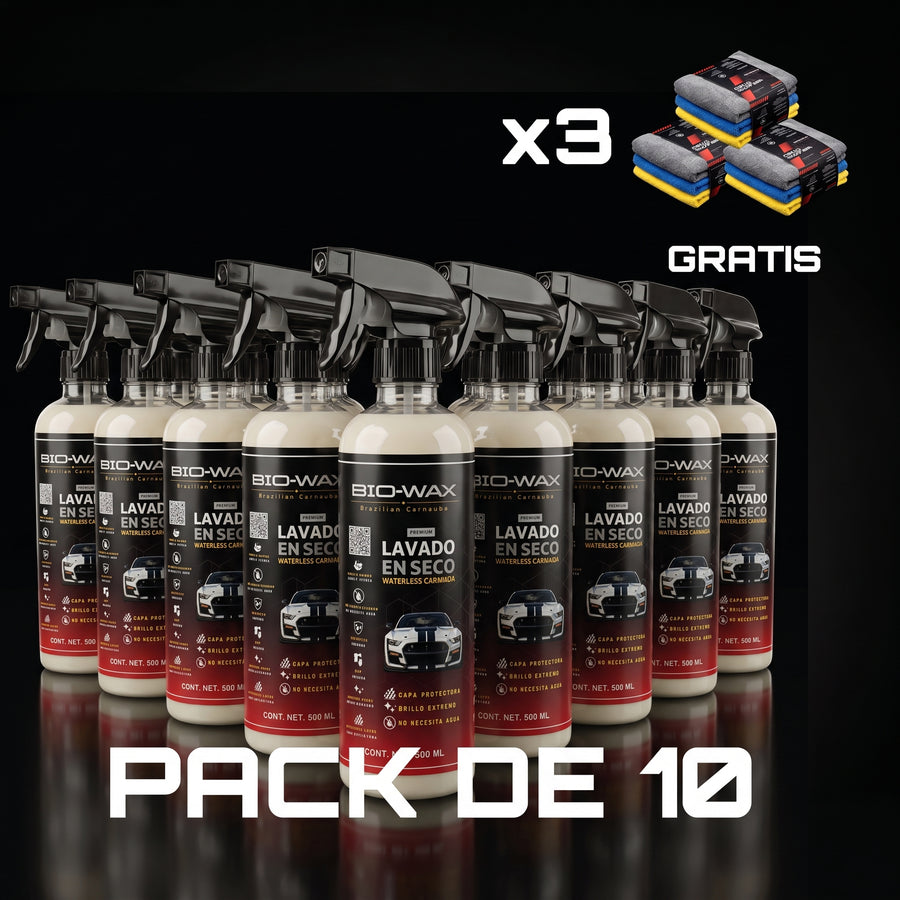 Paquete Pro — 10 BIO-WAX + 2 Microfibras