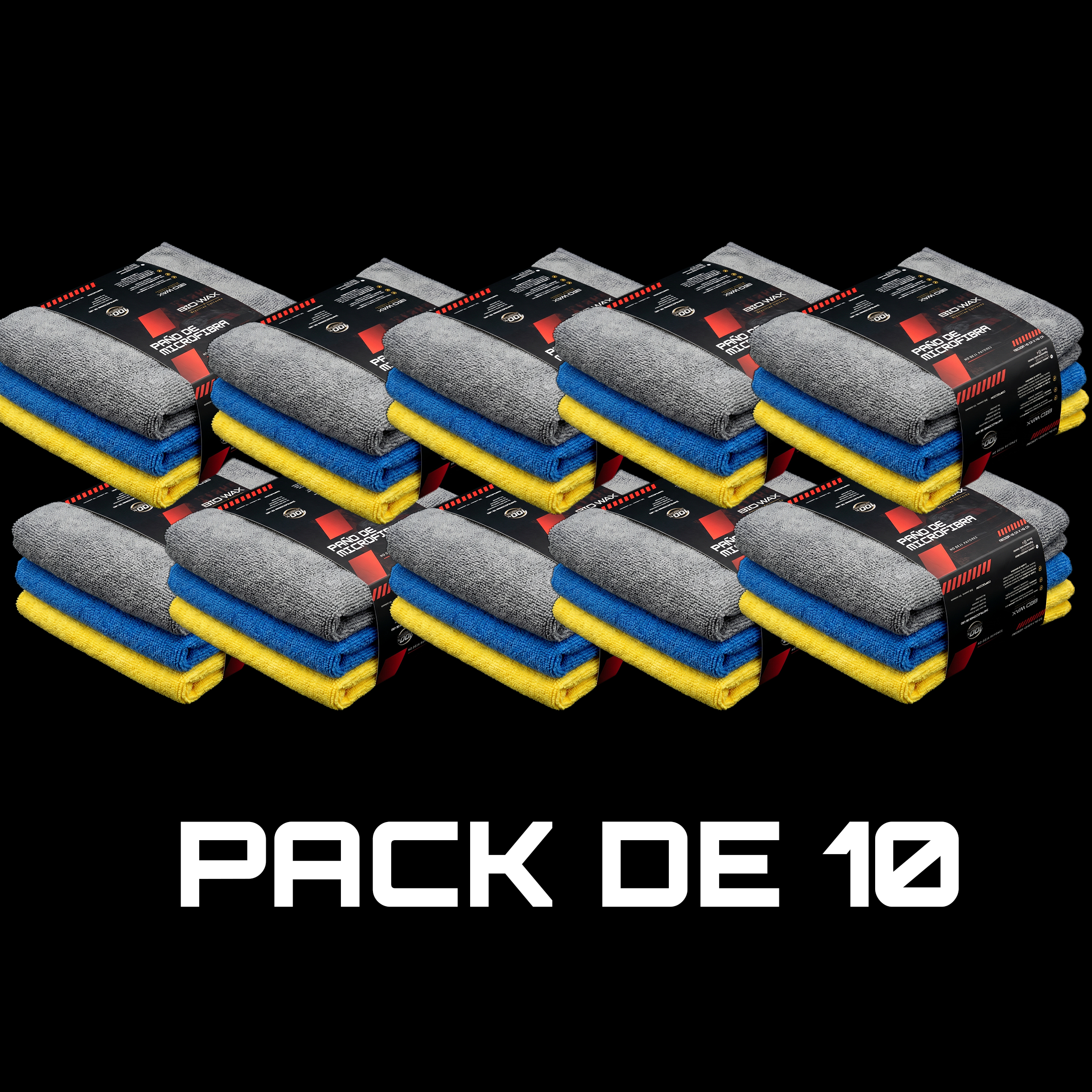 Pack 10 Microfibras BIO-WAX